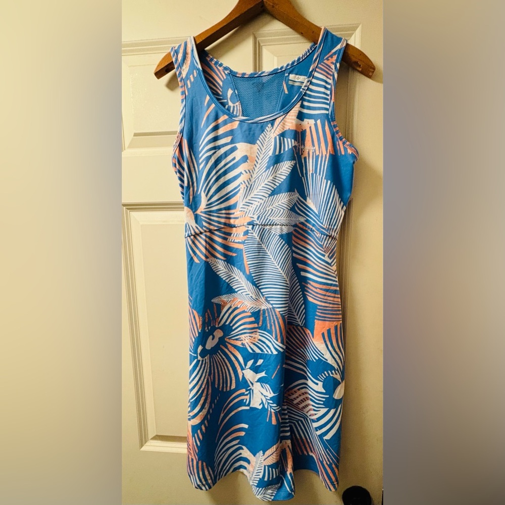 Columbia Tropical Blue and Orange Dress